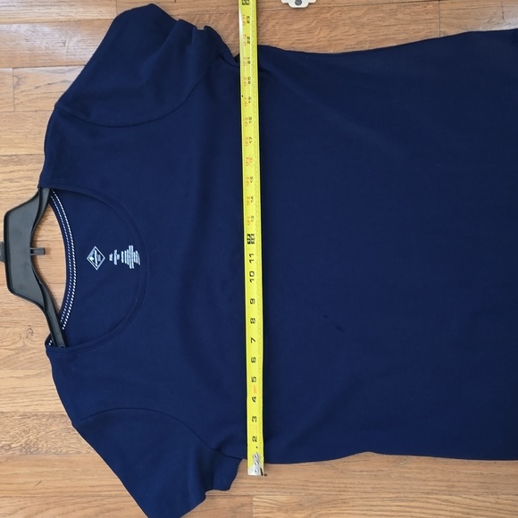 ST. JOHN'S BAY WOMENS PLUS SIZE NAVY BLUE SHORT SLEEVE TEE-SHIRT TOP SIZE XXL - Picture 8 of 13